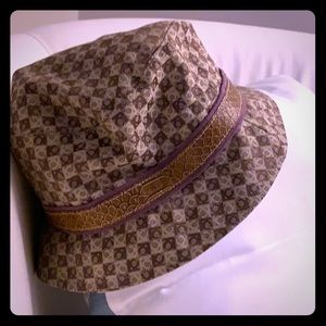 Liz Claiborne womens fedora hat - brown & purple